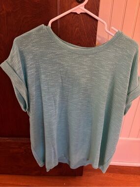 Zenana Outfitters Mint Blue Relaxed Short Sleeve Tee
